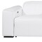Homeroots 170" White Top Grain Leather Reclining Metal USB Sofa 720425 - alternate 9
