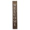 Homeroots 5ft Rustic Espresso Brown And White Front Porch Welcome Sign 384913 - alternate 1