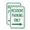 Signmission Reserved Parking Sign Resident Parking Only With Right, 18'' X 24'', Heavy Gauge Aluminum, 2PK A-1824-2PACK-23037 - alternate 1