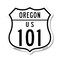 Signmission Oregon Route Marker Shield Sign Us 101, 12 Inch X 12 Inch, Aluminum Metal Sign SHI-A-12-427 - alternate 1