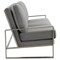 Leisuremod Jefferson Contemporary Velvet Sofa with Silver Frame, Light Grey JAS77LGR - alternate 6