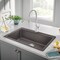 Blanco Liven SILGRANIT 33in Super Single Dual Mount Kitchen Sink - Volcano Gray 443200 - alternate 3