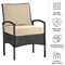 Lavish Home Outdoor Chair Cushions w/ Sun & Water-Resistant Removable Covers Memory Foam Patio Cushions HT-OUTDR-TN - alternate 9