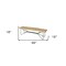 Homeroots 66" Natural and Black Solid Wood Live Edge Bench 606731 - alternate 7