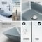 Vigo Sottile Modern Blue Glass 18 in. L x 13 in. W x 4 in. H Rectangular Vessel Bathroom Sink VG07116 - alternate 6