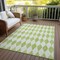 Homeroots 3' X 5' Lime Green And Ivory Geometric Washable Indoor Outdoor Area Rug 577061 - alternate 5