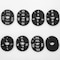 Nahanco Clothing Rack Size Dividers, Round Black, White Print; XXS-XXL Kit 8 Sizes, 2 pcs. each, 16PK CBWKIT3 - alternate 1