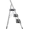 Cosco Fold Step Stool, 3 Step, 200 lb., Platinum, 3 Steps, Steel, Light Gray 11-408PBLD1 - alternate 2