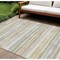 Homeroots 10' X 14' Ivory Beige And Green Striped Washable Indoor Outdoor Area Rug 598907 - alternate 1