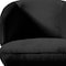 Homeroots 28" Black Velvet and Steel Lounge Chair 716374 - alternate 5