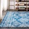 Jonathan Y Moroccan HYPE Boho Vintage Tribal Blue/White 3 ft. x 5 ft. Area Rug MOH102A-3 - alternate 7