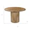 Homeroots 48" Natural Solid Wood Pedestal Base Round Top Dining Table 644518 - alternate 11
