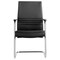 Leisuremod Aleen Office Chair in Upholstered Leather and Iron Frame, Black AGO19BLL - alternate 5