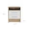 Homeroots 20" White And Natural Wood Two Drawer Nightstand 534900 - alternate 9
