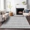 Homeroots 10' X 14' Gray And Silver Southwestern Washable Indoor Outdoor Area Rug 587541 - alternate 8