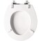 Bemis Mayfair Benton Round White Enameled Wood Toilet Seat with Slow Close Chrome Metal Hinge 26CHSLA000 - alternate 4