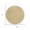 Homeroots 8' Wheat Gold And Gray Round Striped Washable Indoor Outdoor Area Rug 615106 - alternate 7