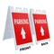 Signmission Parking With Up Arrow, A-Frame & 2 Decals Installed, Heavy-Duty Plastic Frame SBHD-D-2436-Parking With Up Arrow - alternate 5
