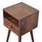 Homeroots 22" Brown Solid Wood Square One Drawer Nightstand 651797 - alternate 8