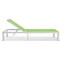 Leisuremod Marlin White Aluminum Patio Chaise Lounge Chair Set of 2 with Square Fire Pit Table, Green MLWCF21-77G2 - alternate 8