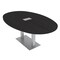 Skutchi Designs Boval Conference Table With Power, 48 in W, 72 in L, Black HAR-BOVL-48X72-DOU-U999ST19-ESIL - alternate 1