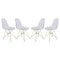 Leisuremod Cresco Plastic Dining Side Chair with Gold Base, Clear, 4PK CR19CLG4 - alternate 1