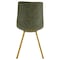 Leisuremod Markley Modern Leather Dining Chair with Gold Legs, Olive Green, 2PK MCG18G2 - alternate 7