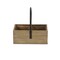 Homeroots 10" Brown Metal And Solid Wood Crate 488013 - alternate 5