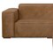 Homeroots 122" Brown Leather Wood Sofa With Ottoman 641057 - alternate 7