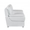 Homeroots 69in White And Silver Faux Leather Love Seat 329480 - alternate 5
