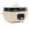 Megachef 3.7 Quart Oval Electric Digital Slow Cooker in Cream with Black Pot MCSC-OV350C - alternate 4