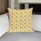 Homeroots 18" Yellow and White Geometric Cotton Throw Pillow 529272 - alternate 1