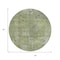 Homeroots 8' Artichoke Green And Beige Round Abstract Washable Indoor Outdoor Area Rug 615490 - alternate 7