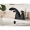 Moen Banbury 2-Handle Lever Low Arc Centerset Bathroom Faucet Matte Black 84942BL - alternate 4