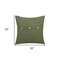 Homeroots 20" Forest Green Cotton Throw Pillow With Buttons 535246 - alternate 2