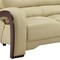 Homeroots 56in Beige And Dark Brown Faux Leather Love Seat 329516 - alternate 3