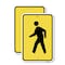 Signmission Pedestrian Crossing Symbol, 12'' X 18'' 2 Signs, Heavy Gauge Aluminum, 2PK A-1218-2PACK-23337 - alternate 1