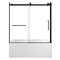 Kingston Brass 60" Acrylic Alcove Left-Hand Drain Tub with Right Sliding Tub Door, White/Matte Black KVTAP603622L0 - alternate 1