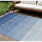 Homeroots 10' X 14' Blue And Gray Ombre Washable Indoor Outdoor Area Rug 595804 - alternate 1