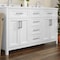 Flash Furniture Vega 60 Inch Double Vanity w/2 Sinks, 2 Storage Cabinets w/Soft Close Doors and 6 Drawers, White FS-BN-2-60-WH-GG - alternate 9