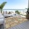 Homeroots 9' X 12' Copper Green And Ivory Floral Washable Indoor Outdoor Area Rug 605221 - alternate 7