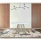 Homeroots 51" White And Brass Rounded Concrete And Iron Dining Table 486035 - alternate 5