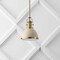 Jonathan Y Homer 10" 1-Light Modern Industrial Metal LED Dome Pendant, Almond/Brass Gold JYL9535F - alternate 8