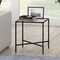 Homeroots 22" Black And Clear Glass And Steel Square End Table 543835 - alternate 7