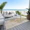 Homeroots 8' X 10' Linen Teal Blue And Copper Abstract Washable Indoor Outdoor Area Rug 605521 - alternate 9