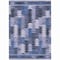 Homeroots 9' X 12' Navy Blue And Sky Blue Southwestern Washable Indoor Outdoor Area Rug 587336 - alternate 8