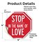 Signmission Stop In the Name of Love, 4 inch X 4 inch, Vinyl Decal, 2PK OC-D-2PACK-4-290 - alternate 4