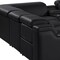 Homeroots Black Italian Leather Power Reclining U Shaped Ten Piece Corner Sectional With Console 632583 - alternate 14