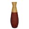 Uniquewise "31.5"" Tall Handcrafted Bamboo Floor Vase, Burgundy and Natural" QI003353R.L - alternate 1