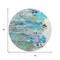 Homeroots 8' Teal Blue Ivory And Gold Round Abstract Washable Indoor Outdoor Area Rug 643561 - alternate 5
